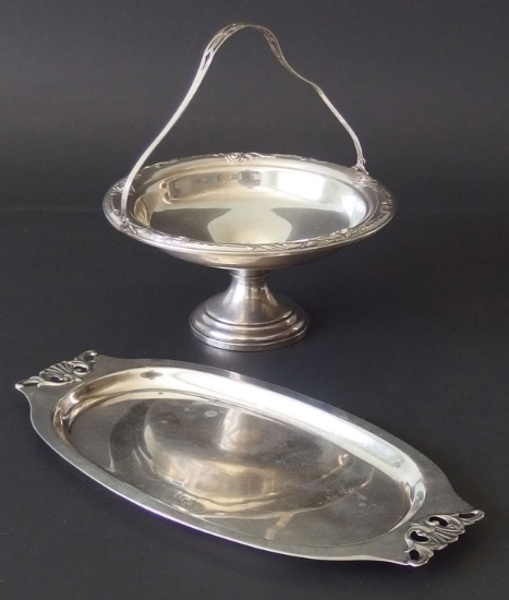 STERLING BASKET & TRAY