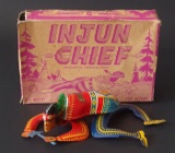 MECHANICAL CRAWLING INDIAN TOY WITH BOX