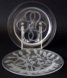 PAIR OF LALIQUE CRYSTAL PLATES