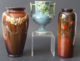 THREE (3) PIECES OF AMERICAN ART POTTERY