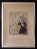MARC CHAGALL HANDCOLORED ETCHING