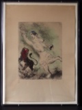 MARC CHAGALL HANDCOLORED ETCHING