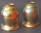 PAIR OF STEUBEN (ATTRIB) ART GLASS LAMPSHADES