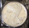 1996 TROY POUND WALKING LIBERTY SILVER ROUND