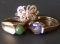 THREE (3) 14KT & 10KT GOLD LADIES RINGS