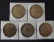 1930'S NETHERLANDS 2 1/2 GULDEN SILVER COINS (5)