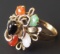 14KT GOLD MULTI-STONE RING