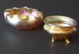 PAIR OF TIFFANY GOLD FAVRILE OPEN SALTS