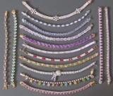 COLLECTION OF STERLING SILVER BRACELETS