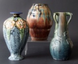 THREE (3) PIECES CONTINENTAL ART POTTERY