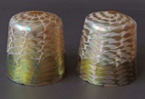 PAIR OF QUEZAL ART GLASS LAMPSHADES