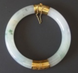 CHINESE 14KT GOLD & JADE BRACELET