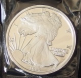 1996 TROY POUND WALKING LIBERTY SILVER ROUND