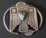 NAVAJO STERLING THUNDER BIRD BROOCH