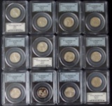 COLLECTION PCGS PR69D CAM SILVER 25C COINS