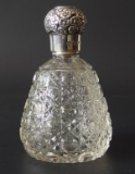 ENGLISH STERLING & CRYSTAL COLOGNE BOTTLE