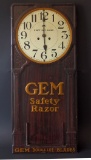 'GEM SAFETY RAZOR' BARBER'S ADVERTISING CLOCK