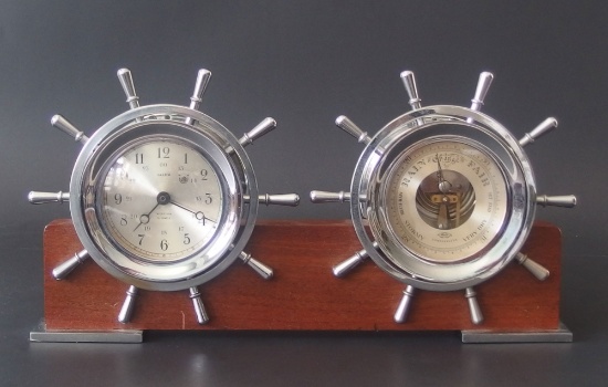 SALEM SHIP'S CLOCK & BAROMETER