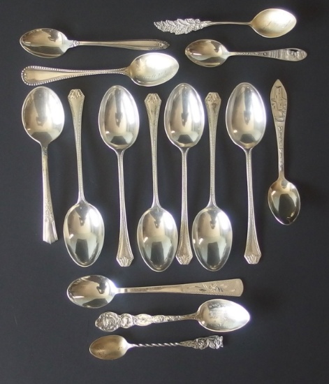 COLLECTION OF STERLING SILVER SPOONS