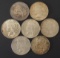 SEVEN (7) SILVER PEACE DOLLAR COINS