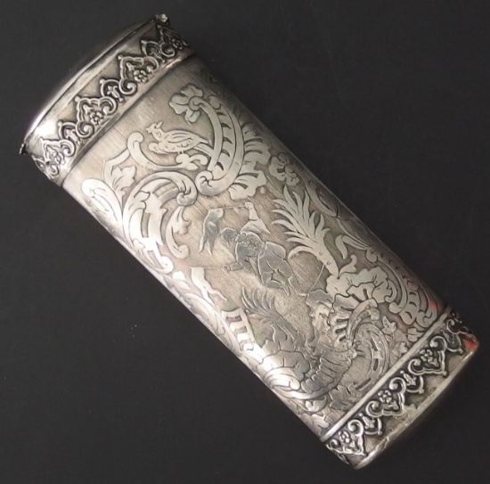ANTIQUE CHINESE STERLING SPECTACLES CASE