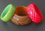 THREE (3) VINTAGE BAKELITE BANGLES