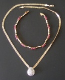 10KT GOLD NECKLACE & BRACELET