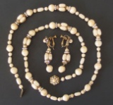 VINTAGE MIRIAM HASKELL NECKLACE & EARRING SET