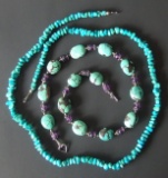 TWO (2) NAVAJO BEADED TURQUOISE NECKLACES