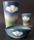 3 PIECES OF MID CENTURY NITTSJO POTTERY