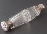 STERLING CRYSTAL DOUBLE LAY DOWN SCENT BOTTLE