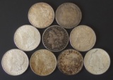 NINE (9) MORGAN SILVER DOLLAR COINS