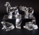COLLECTION OF BACCARAT CRYSTAL ANIMAL FIGURES