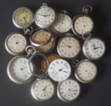 COLLECTION OF POCKET WATCHES & CASES