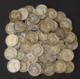 60 WASHINGTON SILVER QUARTER COINS