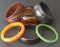 VINTAGE BAKELITE BANGLES (6)