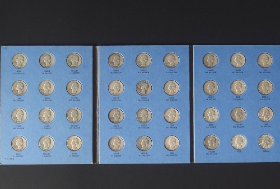 SET OF 36 WASHINGTON SILVER QUARTER COINS