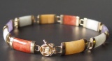 CHINESE 14KT GOLD & JADE BRACELET