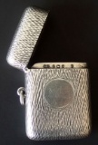 D & F DEAKIN & FRANCIS STERLING ENGRAVED MATCHSAFE