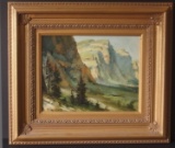 K. JOHNSON LANDSCAPE OIL PAINTING