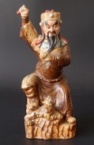 ANTIQUE CHINESE WARRIOR POTTERY FIGURE