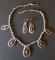 NAVAJO STERLING NECKLACE & EARRING SET