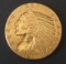 1908 $5 INDIAN HEAD GOLD COIN