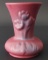 VAN BRIGGLE FLORAL POTTERY VASE