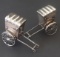 PAIR JAPANESE STERLING RICKSHAW S/P SHAKERS