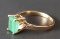 14KT GOLD & EMERALD RING