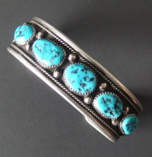 ROSE CHARLEY NAVAJO STERLING CUFF BRACELET