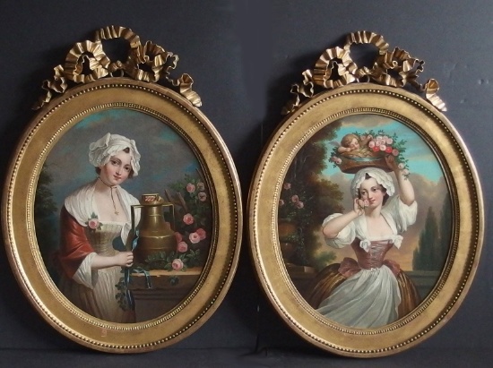 PAIR EUROPEAN SCHOOL OIL PAINTINGS