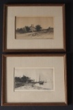 TWO ERNEST C. ROST ETCHINGS