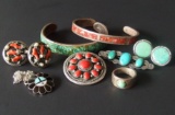 COLLECTION NATIVE AMERICAN STERLING JEWELRY